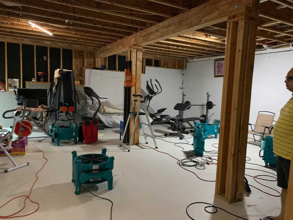 Basement drying equipment setup for Odor Removal & Deodorization in Platteville